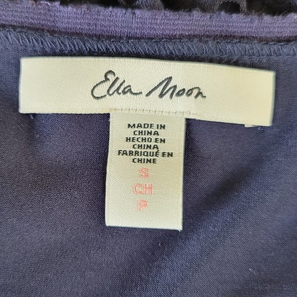 ELLA MOON Navy Blie Lacy Shift Dress Small S - Picture 5 of 5